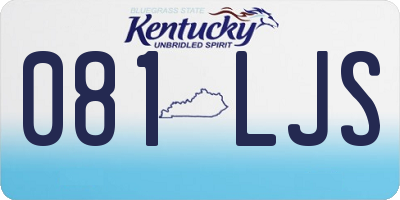 KY license plate 081LJS