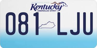 KY license plate 081LJU