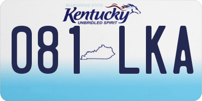 KY license plate 081LKA