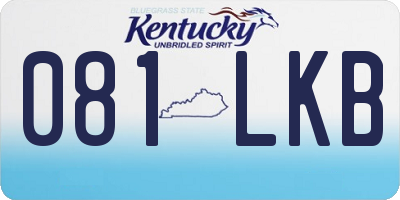 KY license plate 081LKB