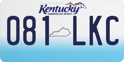 KY license plate 081LKC