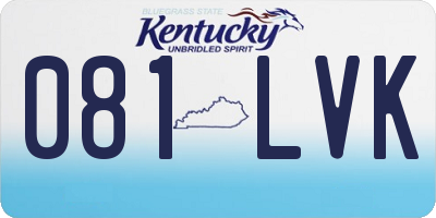 KY license plate 081LVK