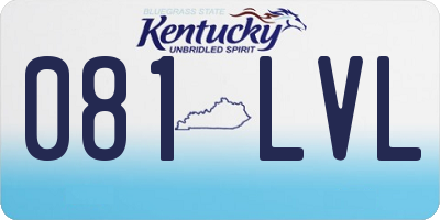 KY license plate 081LVL