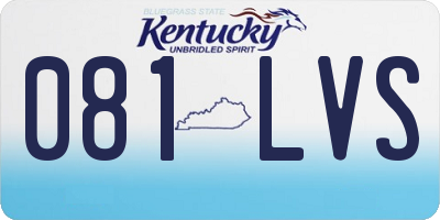 KY license plate 081LVS