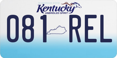 KY license plate 081REL