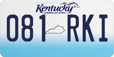 KY license plate 081RKI