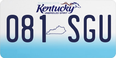 KY license plate 081SGU