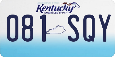 KY license plate 081SQY