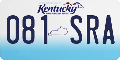 KY license plate 081SRA