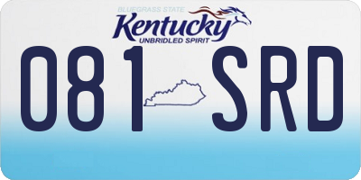 KY license plate 081SRD