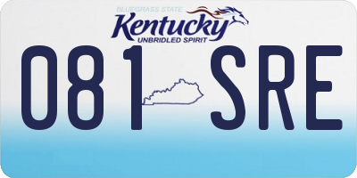 KY license plate 081SRE