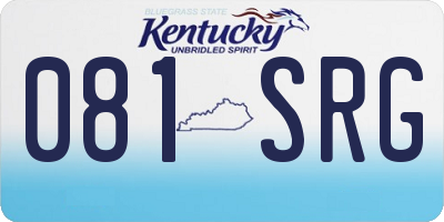 KY license plate 081SRG