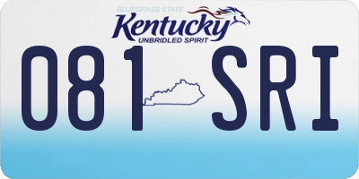 KY license plate 081SRI