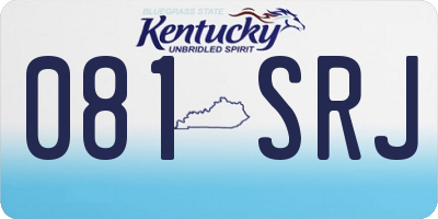 KY license plate 081SRJ