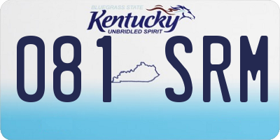 KY license plate 081SRM