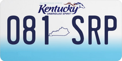 KY license plate 081SRP
