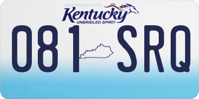 KY license plate 081SRQ