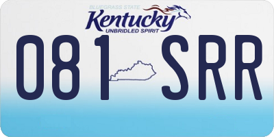 KY license plate 081SRR