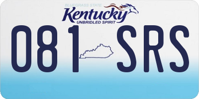 KY license plate 081SRS