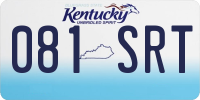 KY license plate 081SRT