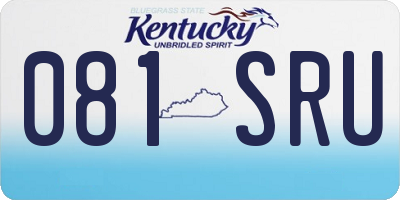 KY license plate 081SRU