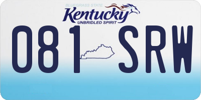 KY license plate 081SRW
