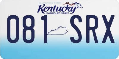 KY license plate 081SRX