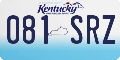 KY license plate 081SRZ