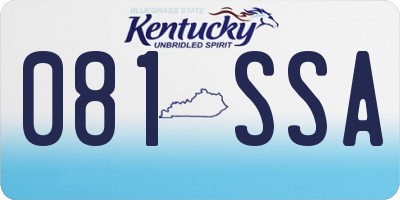 KY license plate 081SSA
