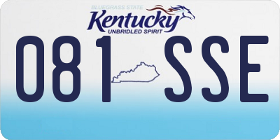 KY license plate 081SSE