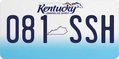 KY license plate 081SSH