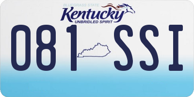 KY license plate 081SSI