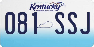 KY license plate 081SSJ