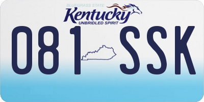 KY license plate 081SSK