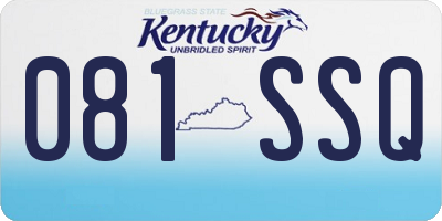 KY license plate 081SSQ