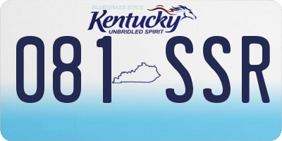 KY license plate 081SSR