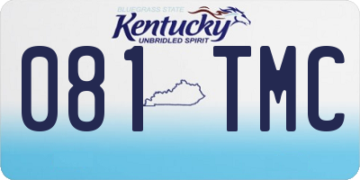 KY license plate 081TMC