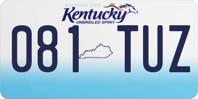 KY license plate 081TUZ