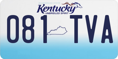 KY license plate 081TVA