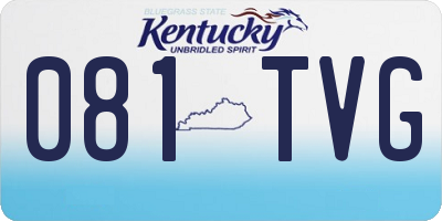KY license plate 081TVG