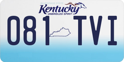 KY license plate 081TVI
