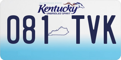KY license plate 081TVK