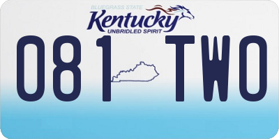 KY license plate 081TWO