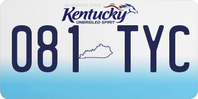 KY license plate 081TYC