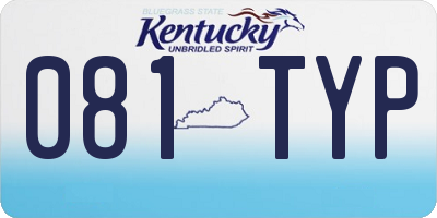 KY license plate 081TYP