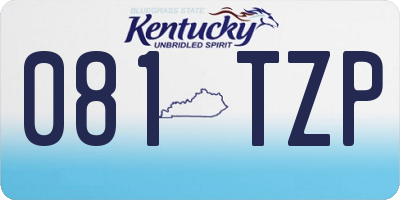 KY license plate 081TZP