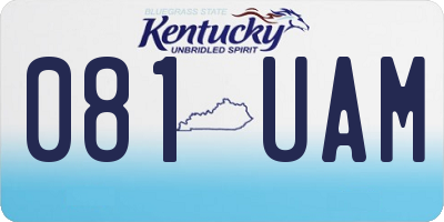 KY license plate 081UAM