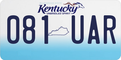 KY license plate 081UAR