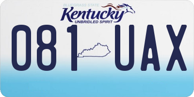 KY license plate 081UAX