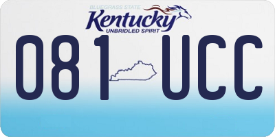 KY license plate 081UCC